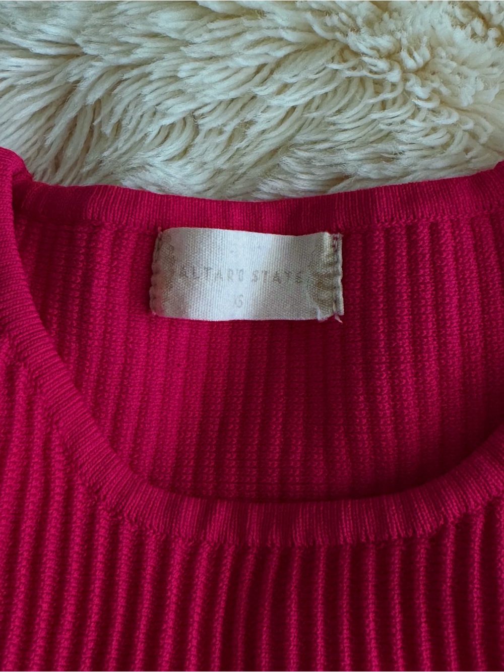 Altar'd State Hot Pink Ribbed Tank Top - Picture 3 of 3
